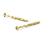 Screw Flat Head Socket Wood N°8 x 1in 100 / Pk Brass