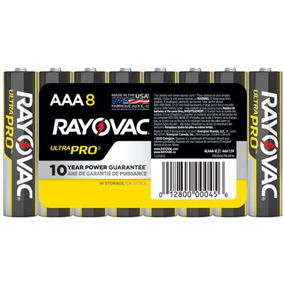 24PQ Piles Alcalines Rayovac Ultra Pro AAA