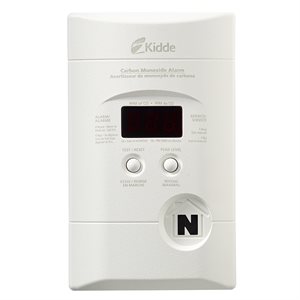 Carbon Monoxide Alarm 120 V AC Plug In w / Digital Display 9V BI