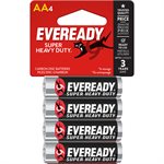 4PK Eveready Super Heavy Duty AA Battery