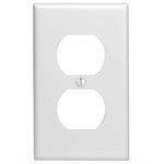 Duplex Outlet / Receptacle Wallplate 1-Gang White