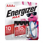 4PK Energizer MAX AAA Batteries; Triple A Alkaline Batteries