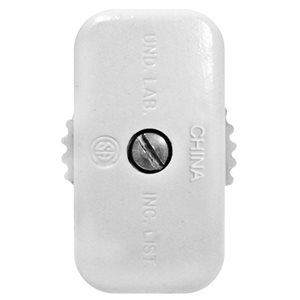 Mini Interrupteur Unipolaire à Passage Pour Câble SPT-1 Blanc