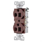 Duplex Receptacle 2 Pole 3 Wire Brown