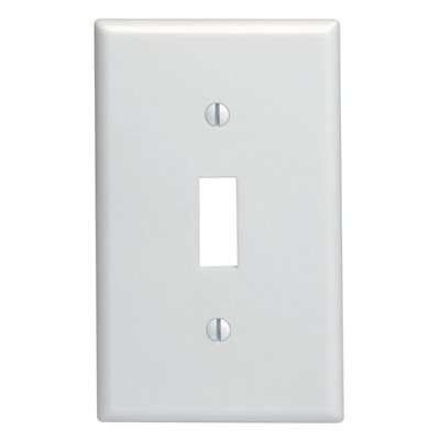 Toggle Switch Wall plate 1-Gang White