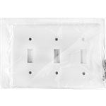 Toggle Switch Wall plate 3-Gang White
