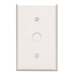 Telephone / Cable Wall Plate 1-Gang White