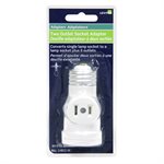 Adaptateur de Douille de Lampe sans Clé Pour 1 Douille + 2 Prises Blanche