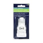 Adaptateur de Douille de Lampe sans Clé Pour 1 Douille + 2 Prises Blanche