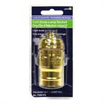 Lamp Socket Turn Knob 2 Circuit Polished Gilt