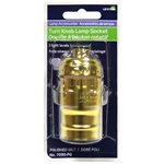 Lamp Socket Turn Knob 2 Circuit Polished Gilt