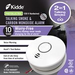 Smoke & Carbon Monoxide Alarm with Voice + 10 Year Battery