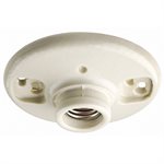 Lamp Socket Keyless Outlet Box Mount 1 Circuit Porcelain White