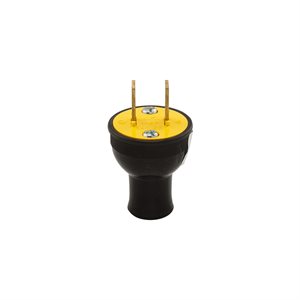 Electrical Plug Round 15A-125V 2-Wire Black