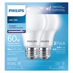 2PK LED Light Bulb 9w (60w) A19 Daylight