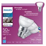 3PK Dimmable LED Light Bulb 5.5w (50w) Indoor PAR20 Flood