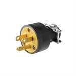 Electrical Grounding Plug 15A-125V 3-Wire Thermo Rubber Black