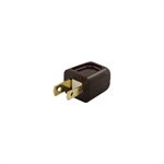 Electrical Plug AP Straight Blade 10A-125V Thermoplastic Brown