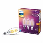 3PQ Ampoules DEL Transparentes Lustre Ultra Définition B11 E12 3.5W = 40W 300 lm Blanc Doux