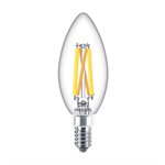 3PQ Ampoule DEL Transparente Lustre Ultra Définition B11 E12 5W=60W 500lm Blanc Doux