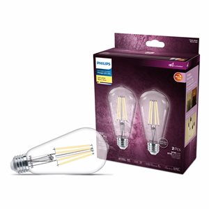 2PK Bulbs ST19 Decorative LED 8W=75W E26 Soft White
