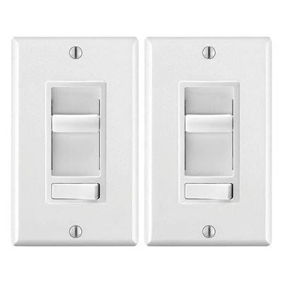 2PK Interrupteur Decora Universel avec Variateur SureSlide Blanc