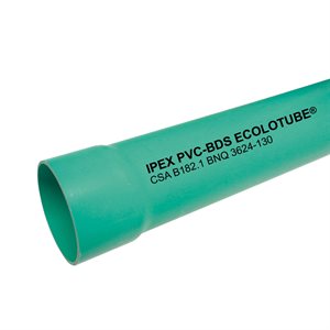 PVC Pipe 4in x 10ft Solid BNQ Green-ONTARIO / QC ONLY