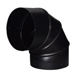 Black Stove Pipe 24G 7in X 90in Elbow