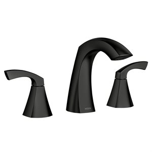 Lindor™ Matte Black Two-Handle High Arc Bathroom Faucet