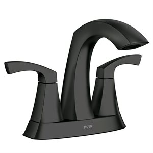 Lindor™ Matte Black 2Hdle High Arc Bathroom Faucet