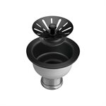 Delux Basket Strainer Assembly; Deluxe Tapered Matte Black