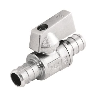 Pex Mini Ball Valve Brass ½in Barb Straight