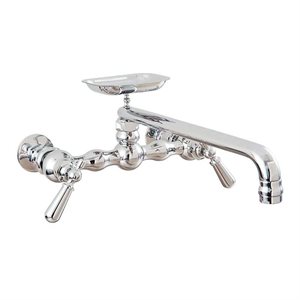 Wall Mount Faucet with Soap Dish 8n Chrome