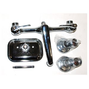 Wall Mount Faucet Adjustable 6" - 10" Centres Chrome