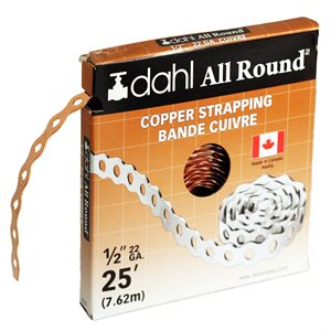 Copper Suspension Strapping ½in 22Ga 25ft