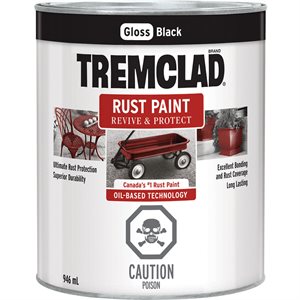 Rust Paint Oil Based 946ml Gloss Black