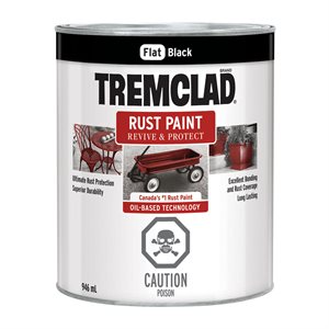 Tremco Rust Paint Oil Based 946ml Flat Black