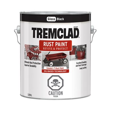 Peinture Antirouille 3.78Ltr Gloss Black Tremco