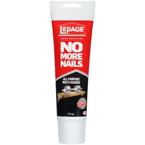 Adhésif Tout Usage No More Nails Tube 177ml Lepage 1675061