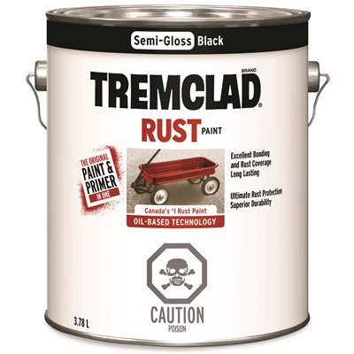 Peinture Rust 3.78Ltr Noir semi-lustré