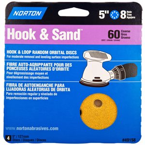 Hook & Loop Disc 5in 8 Hole 60g
