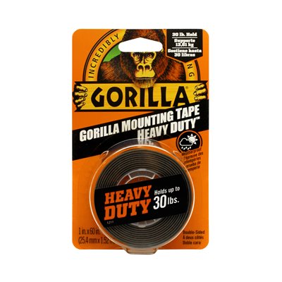 Gorilla Black Mounting Tape 1in X 60in