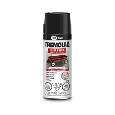 Peinture Antirouille 340G Aerosol Plat Noir Tremco