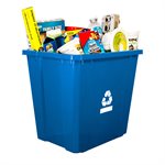 Bac À Recyclage Domestique En Plastique 93L Bleu