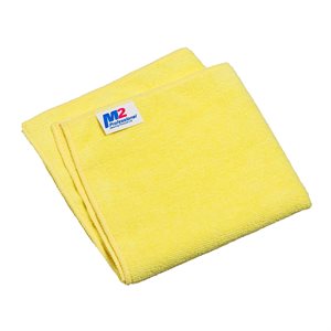 12PQ Chiffon De Nettoyage Tissé En Microfibre 16x16po (40 x 40cm) Jaune