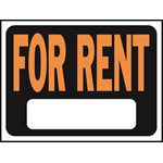 10pk Sign For Rent 8.5in x 12in
