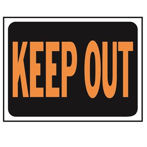 10pk Sign Keep Out 8.5in x 12in