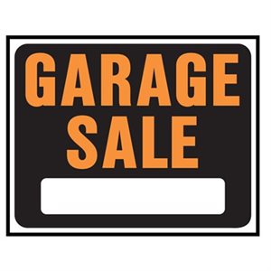 10pk Sign Garage Sale 8.5in x 12in