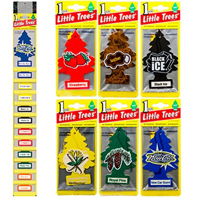 24PK Little Trees Car Hanging Air Fresheners Assorted