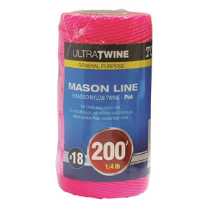 Twisted Nylon Mason Line #18 85g 61m / 200ft Hot Pink